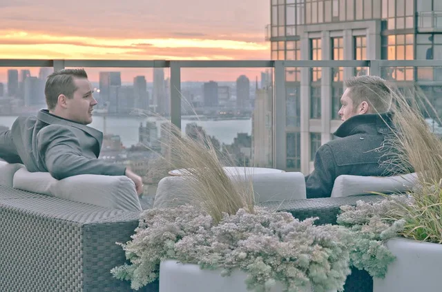 500px provided description: A shot I took of one of my artists Brendon McNaughton and I as we had a meeting before one of his shows in NYC. [#City ,#Skyline ,#New York ,#NYC ,#Artist ,#Rooftop ,#Meeting ,#Guys ,#Sky Scraper]. A ninety-day guide to leadership ethics for new managers